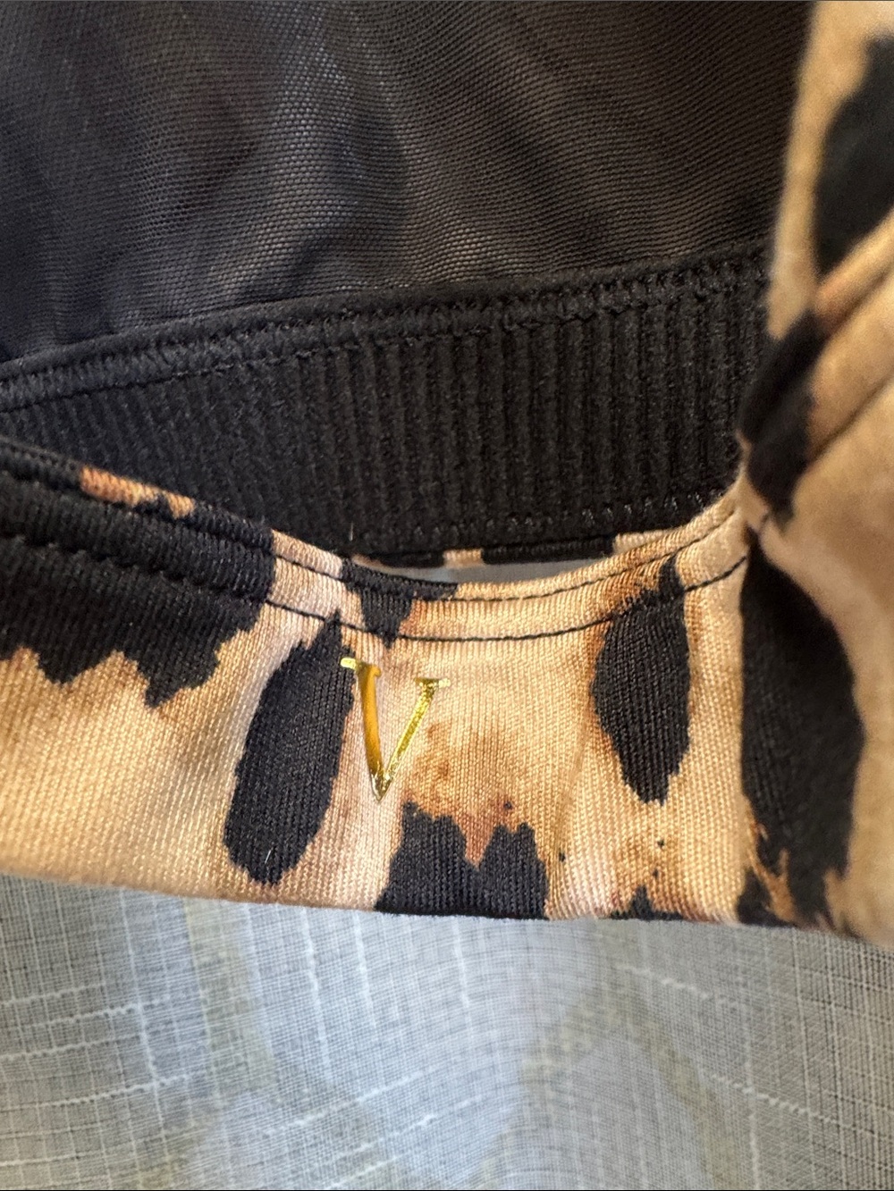 Victoria's Secret Leopard Print Strappy Sports Bra - Black & Tan. BNWOT - Picture 3 of 4
